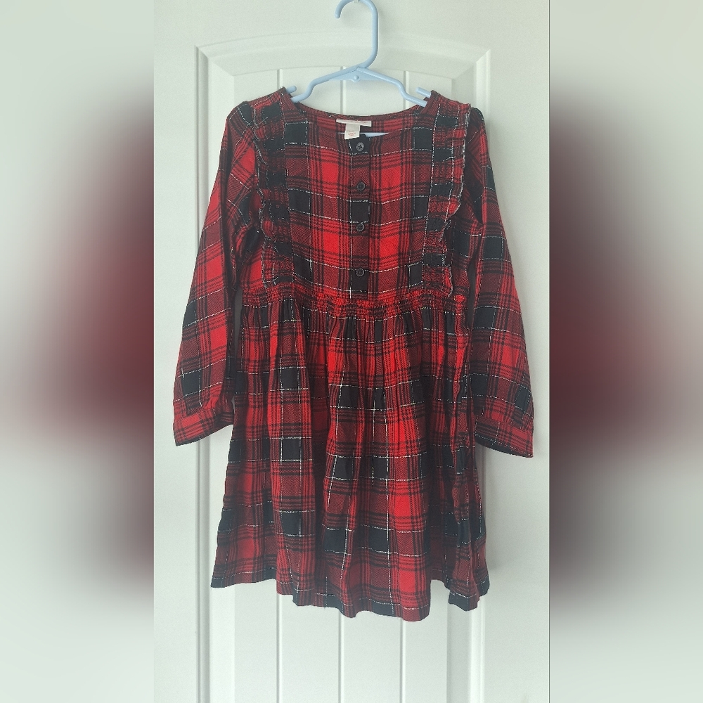 Cat & Jack Red and Black Long Sleeve Sundress